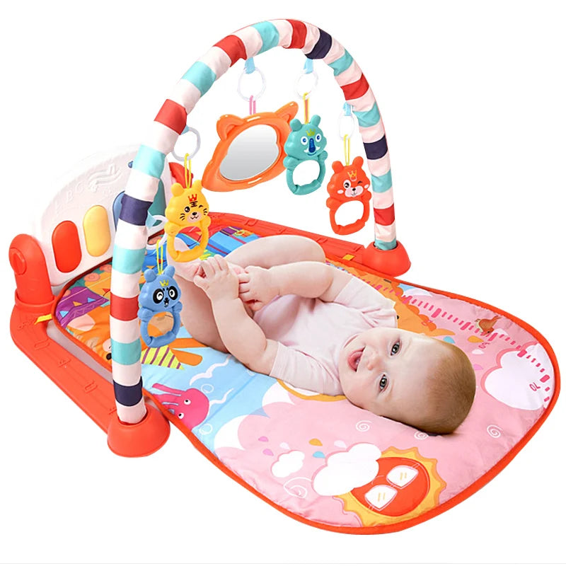 Baby Activity Gym Play Mat Newborn 0-12 Months Developing Carpet Soft Rattles Musical Toys Activity Rug For Toddler Babies Games